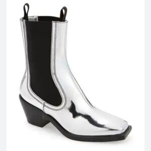 Circus NY by Sam Edelman Silver and Black Women's Mindy Ankle Boots-Size 8.5